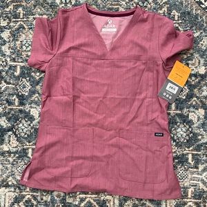Scrub top heather mauve